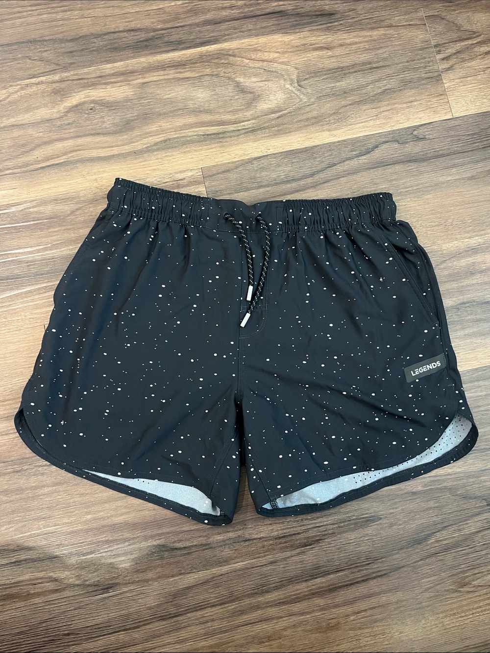 Legends Black Speckled Men's Athletic Shorts